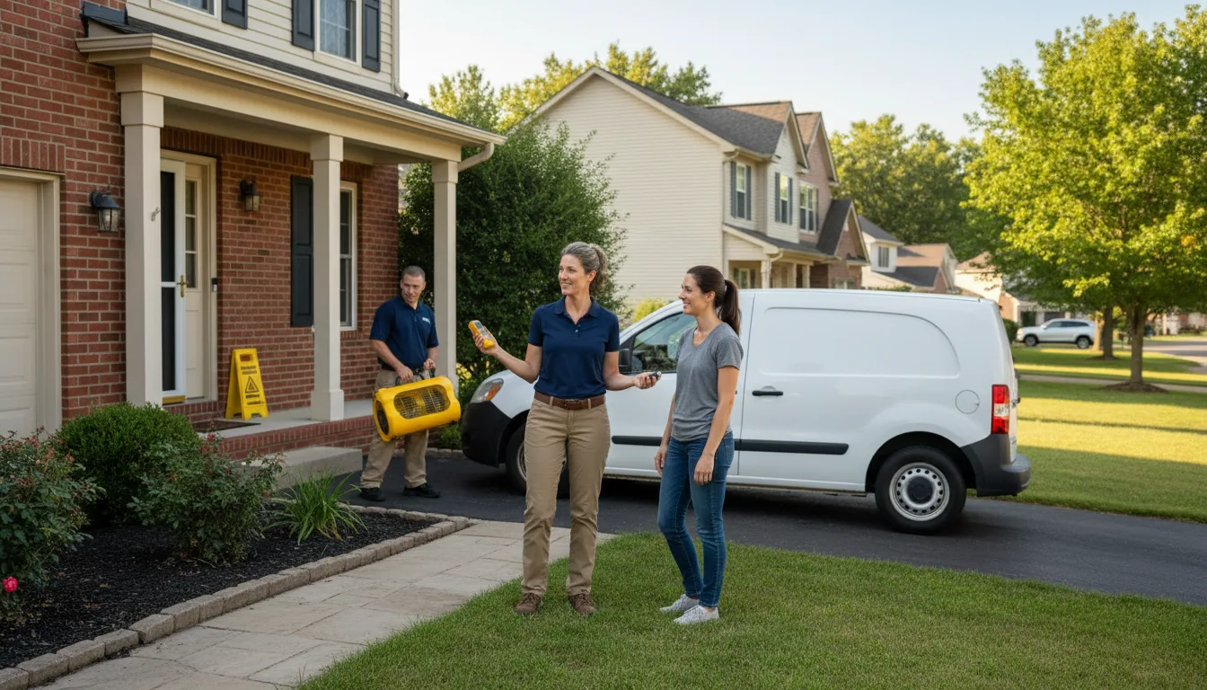Residential water damage restoration in Meridian, NY